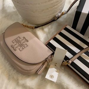 New Tory Burch Harper Leather Crossbody Bag New